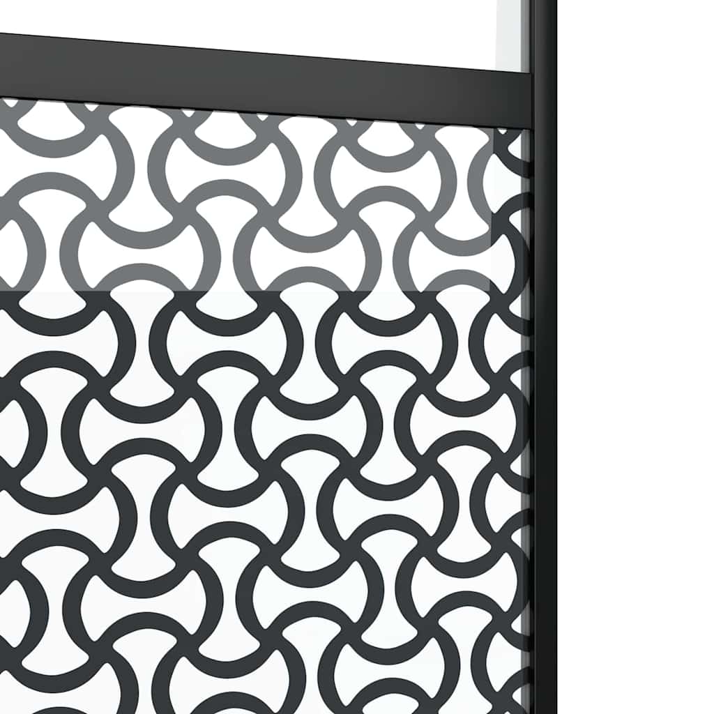 vidaXL Glass Door Fretwork Black 76 x 2 x 205 cm Aluminium