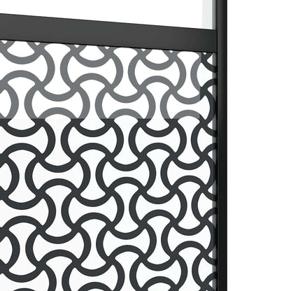 vidaXL Glass Door Fretwork Black 76 x 2 x 205 cm Aluminium