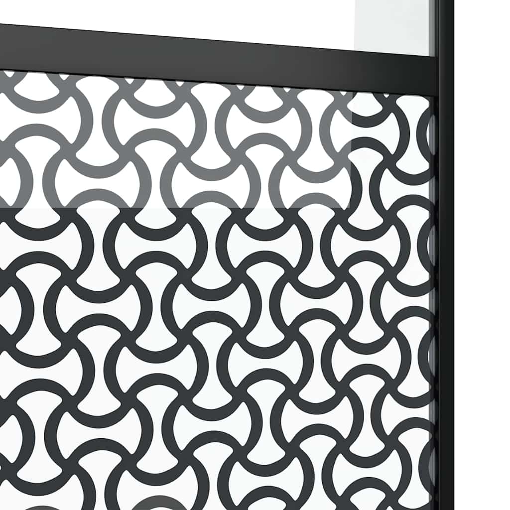 vidaXL Glass Door Fretwork Black 90 x 2 x 205 cm Aluminium