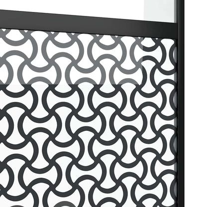 vidaXL Glass Door Fretwork Black 90 x 2 x 205 cm Aluminium