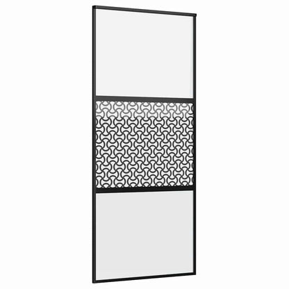 vidaXL Glass Door Fretwork Black 90 x 2 x 205 cm Aluminium