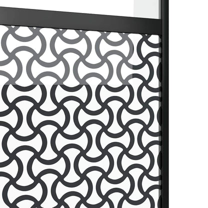 vidaXL Glass Door Fretwork Black 102.5 x 2 x 205 cm Aluminium