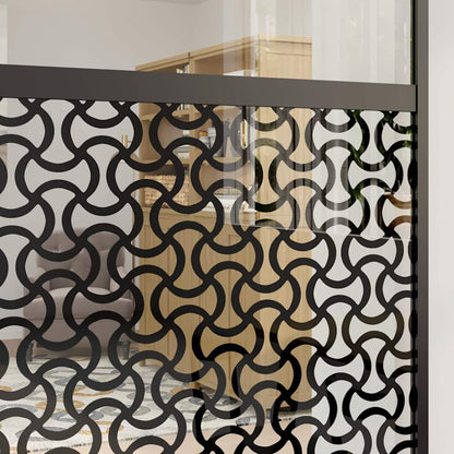 vidaXL Glass Door Fretwork Black 102.5 x 2 x 205 cm Aluminium