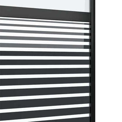 vidaXL Glass Door Striped Black 76 x 2 x 205 cm Aluminium