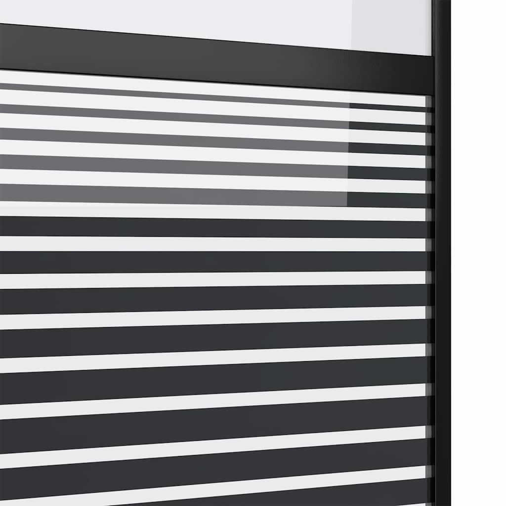 vidaXL Glass Door Striped Black 90 x 2 x 205 cm Aluminium
