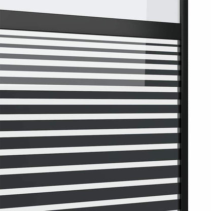 vidaXL Glass Door Striped Black 90 x 2 x 205 cm Aluminium