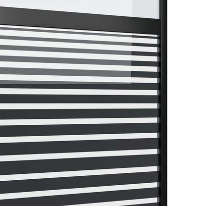 vidaXL Glass Door Striped Black 102.5 x 2 x 205 cm Aluminium