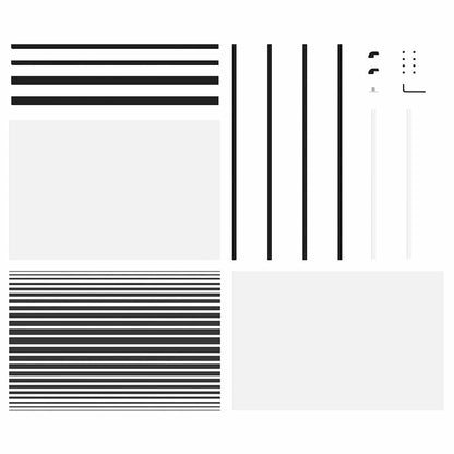 vidaXL Glass Door Striped Black 102.5 x 2 x 205 cm Aluminium