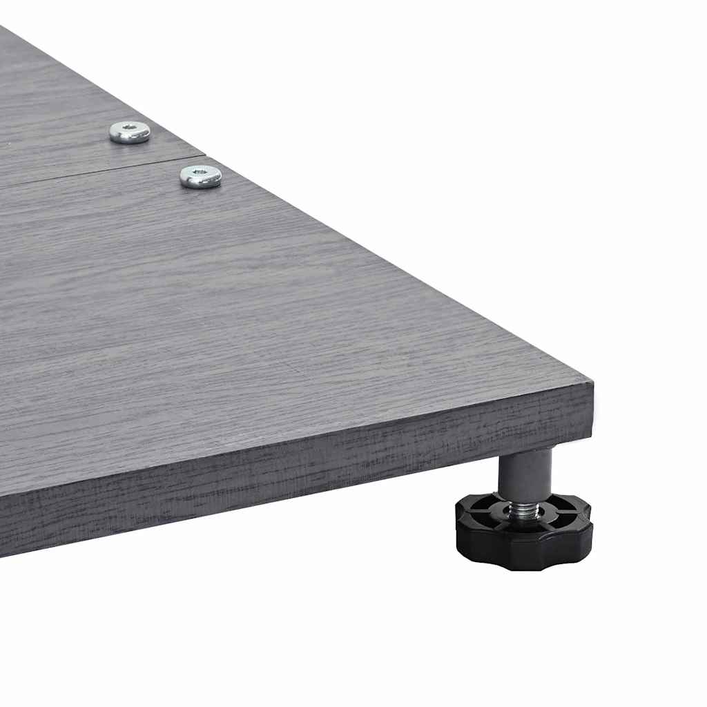 vidaXL Parasol Base Dark Grey Wood Look 45 x 45 x 31 cm