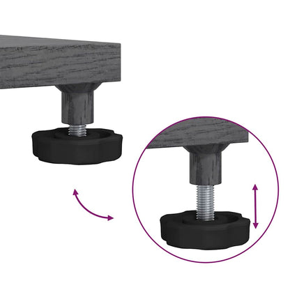 vidaXL Parasol Base Dark Grey Wood Look 45 x 45 x 31 cm