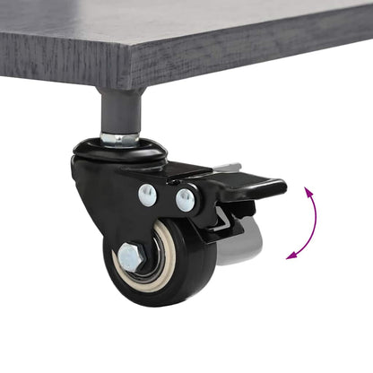 vidaXL Parasol Base Dark Grey Wood Look 45 x 45 x 31.5 cm