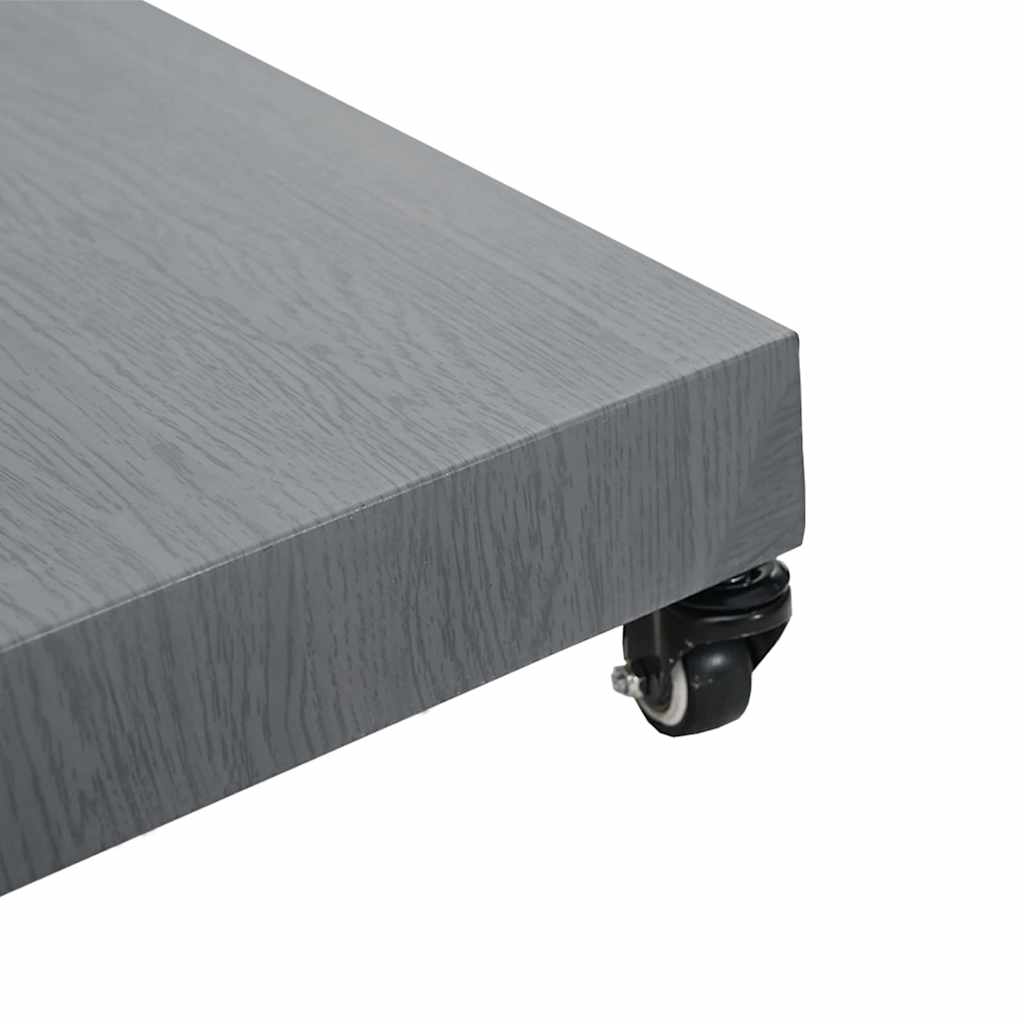 vidaXL Parasol Base Dark Grey Wood look 45 x 45 x 31.5 cm