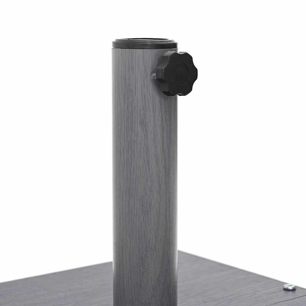 vidaXL Parasol Base Dark Grey Wood look 45 x 45 x 31.5 cm