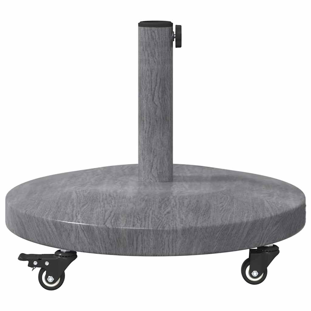 vidaXL Parasol Base Dark Grey Wood look 48 x 48 x 32 cm