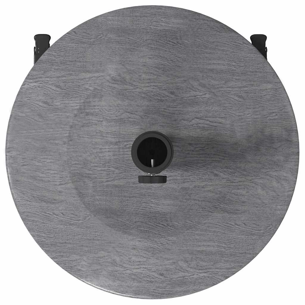 vidaXL Parasol Base Dark Grey Wood look 48 x 48 x 32 cm