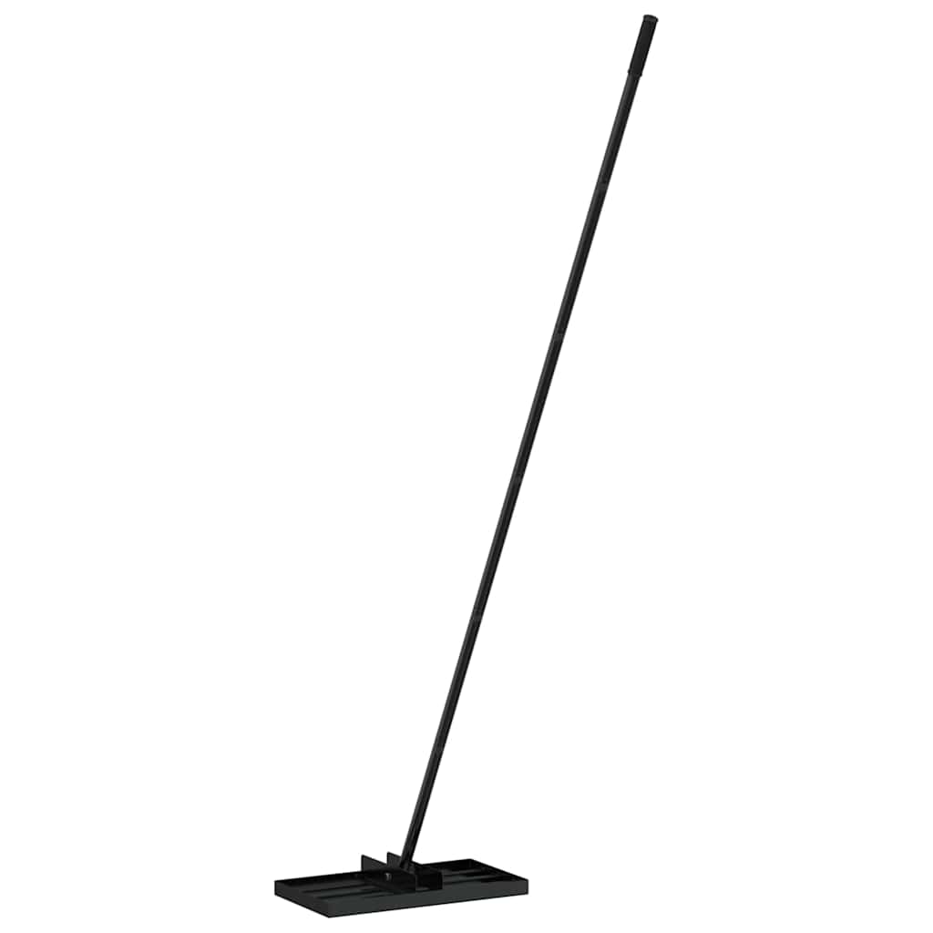vidaXL Garden Rake Manual Black 45 x 25 x 200 cm Powder-Coated Steel