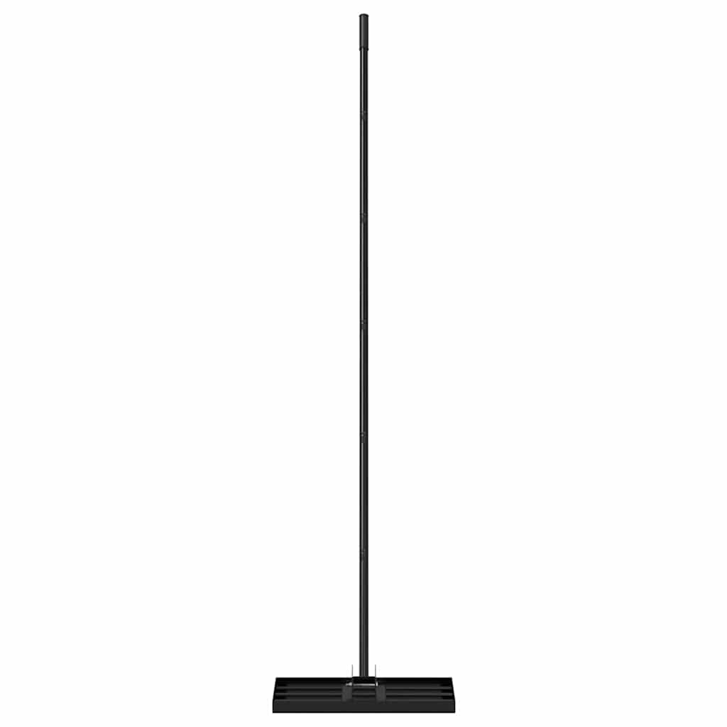 vidaXL Garden Rake Manual Black 45 x 25 x 200 cm Powder-Coated Steel