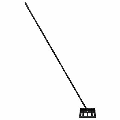 vidaXL Garden Rake Manual Black 45 x 25 x 200 cm Powder-Coated Steel