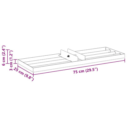 vidaXL Garden Leveling Rake Black 75 x 25 x 6 cm Powder-Coated Steel