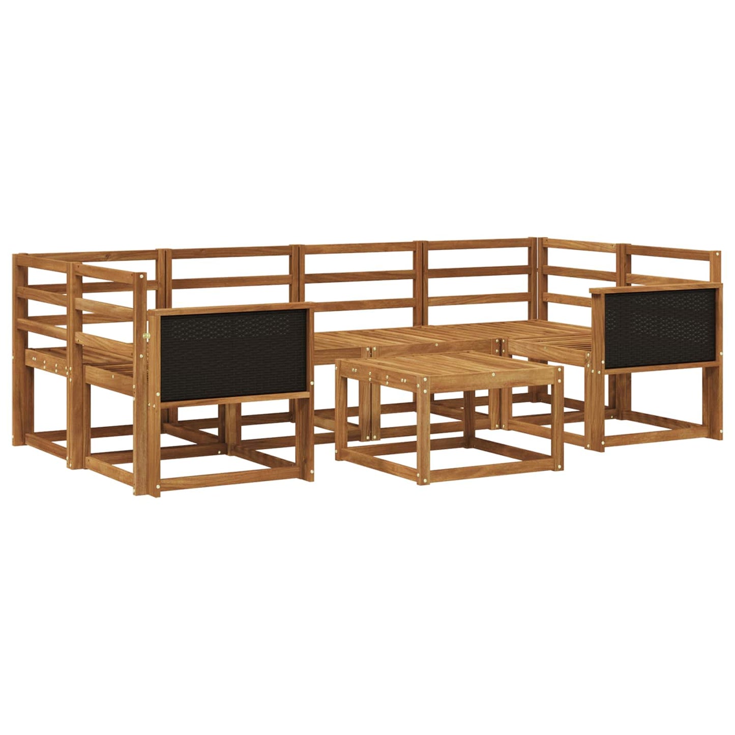 vidaXL Outdoor Sofa Set 5 pcs Natural Solid Acacia Wood
