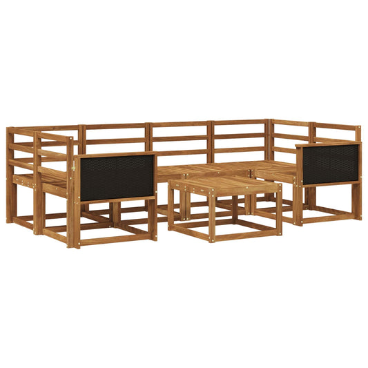 vidaXL Outdoor Sofa Set 5 pcs Natural Solid Acacia Wood
