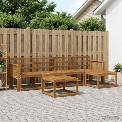 vidaXL Outdoor Sofa Set 6 pcs Natural Solid Acacia Wood