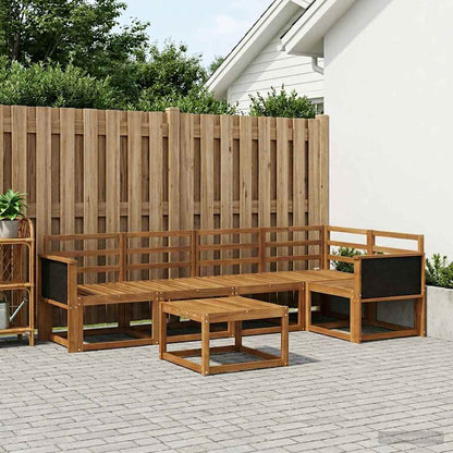 vidaXL Outdoor Sofa Set 6 pcs Natural Solid Acacia Wood