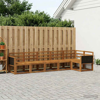 vidaXL Outdoor Sofa Set 6 pcs Natural Solid Acacia Wood