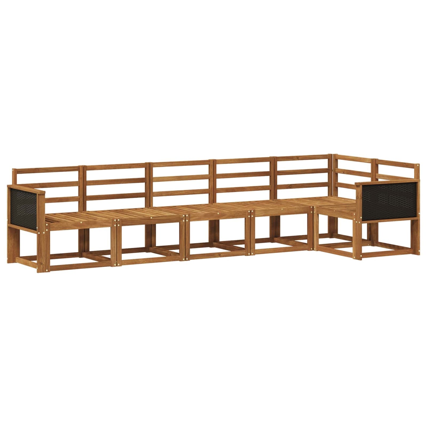 vidaXL Outdoor Sofa Set 6 pcs Natural Solid Acacia Wood