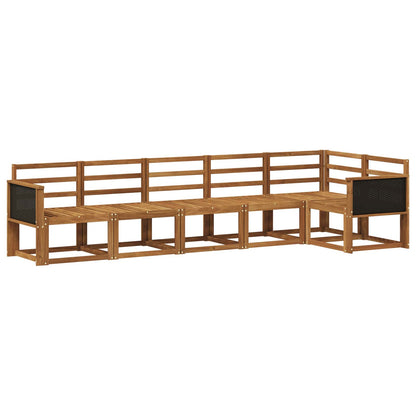 vidaXL Outdoor Sofa Set 6 pcs Natural Solid Acacia Wood