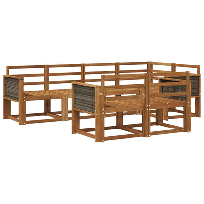 vidaXL Outdoor Sofa Set 7 pcs Natural Solid Acacia Wood