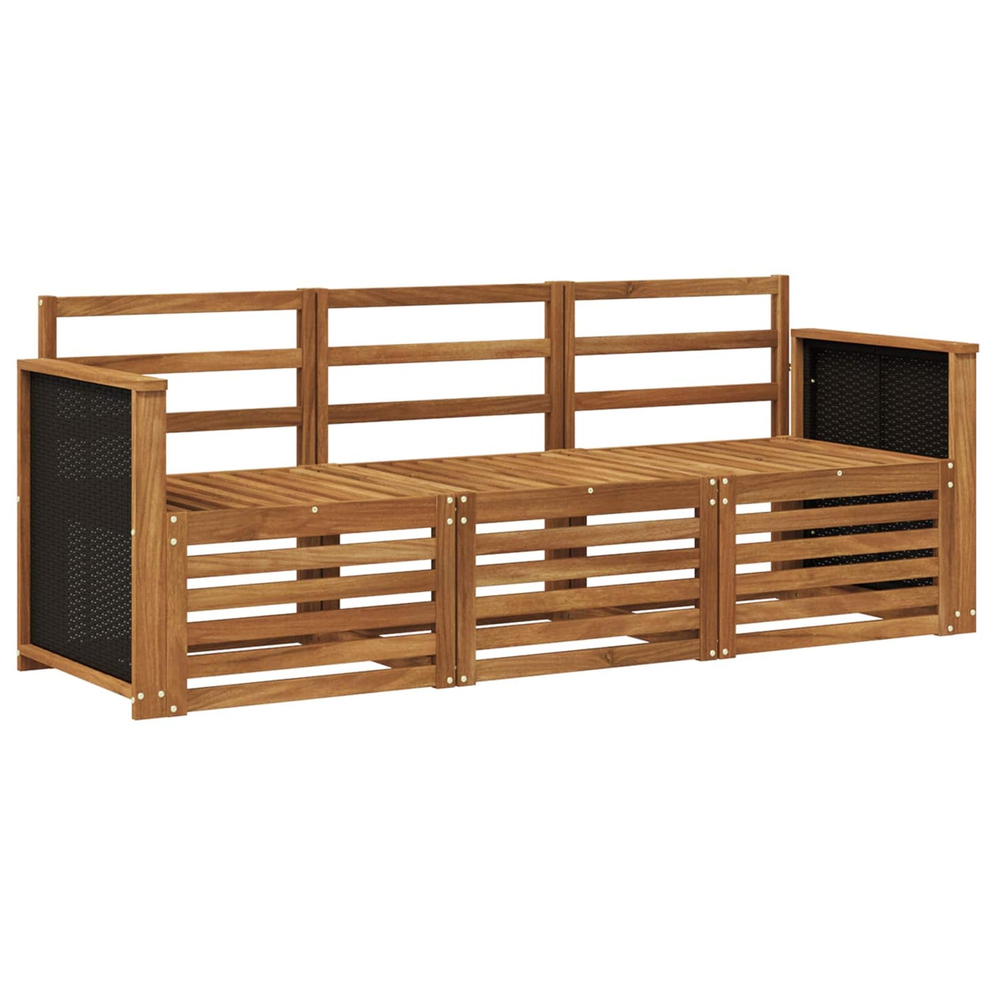vidaXL Sofa Sets 3 pcs Solid Acacia Wood