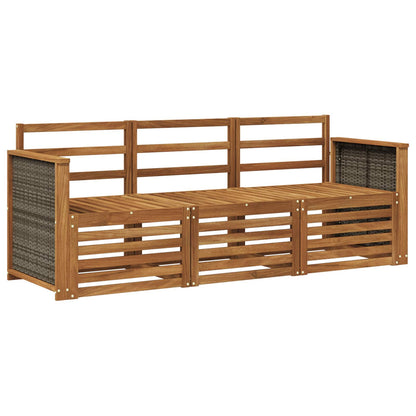 vidaXL Sofa Sets 3 pcs Solid Acacia Wood