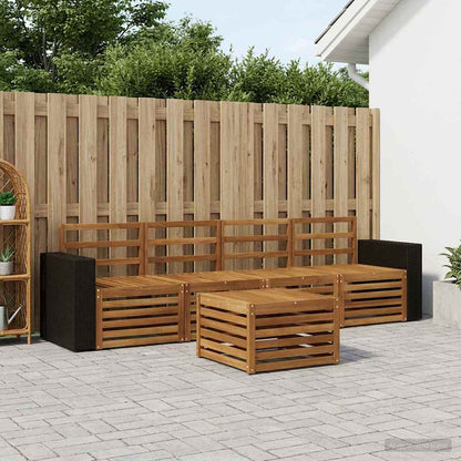 vidaXL Outdoor Sofa Set 5 pcs Natural Solid Acacia Wood