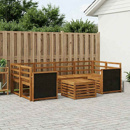 vidaXL Outdoor Sofa Set 7 pcs Natural Solid Acacia Wood