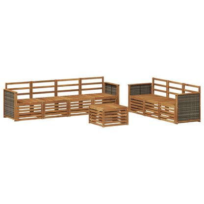 vidaXL Sofa Sets 8 pcs Solid Acacia Wood