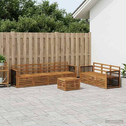 vidaXL Sofa Sets 8 pcs Solid Acacia Wood