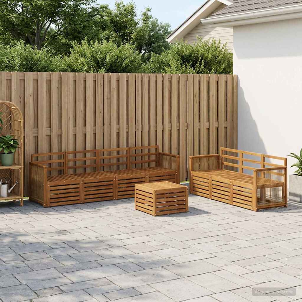 vidaXL Sofa Sets 8 pcs Solid Acacia Wood