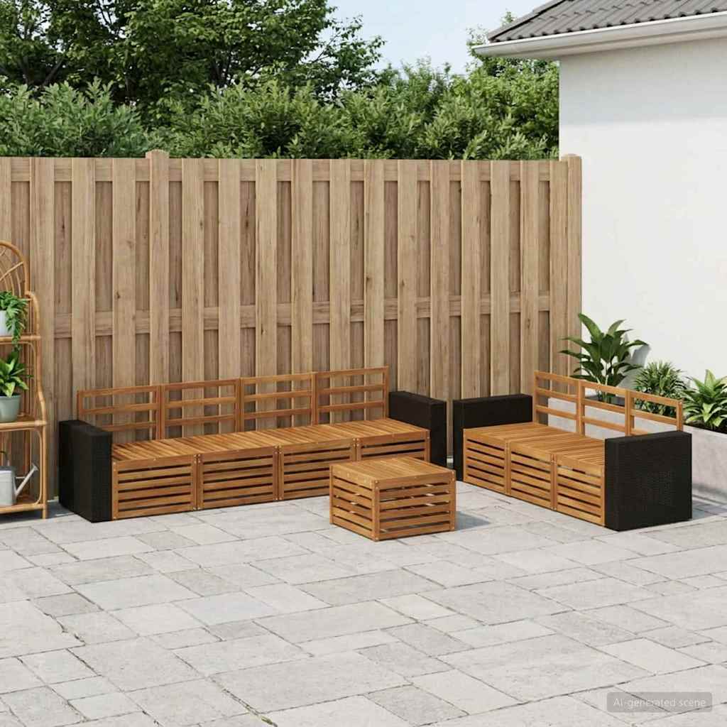 vidaXL Sofa Sets 8 pcs Solid Acacia Wood