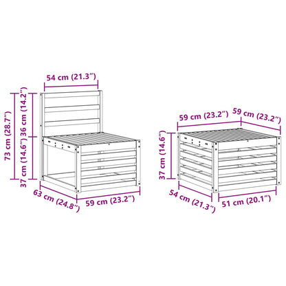vidaXL Outdoor Sofa Set 9 pcs Natural