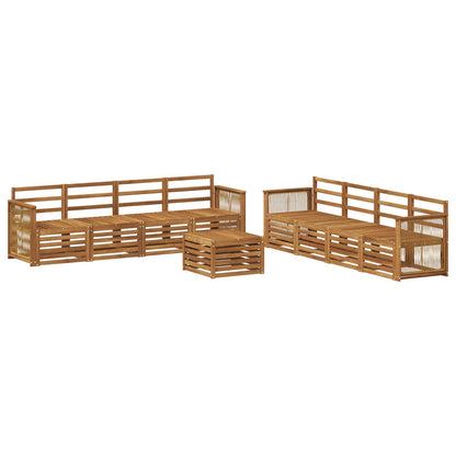 vidaXL Outdoor Sofa Set 9 pcs Natural