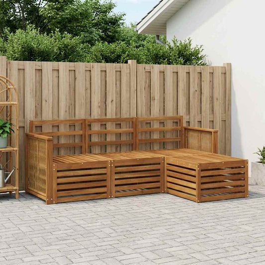 vidaXL Outdoor Sofa Set 4 pcs Natural