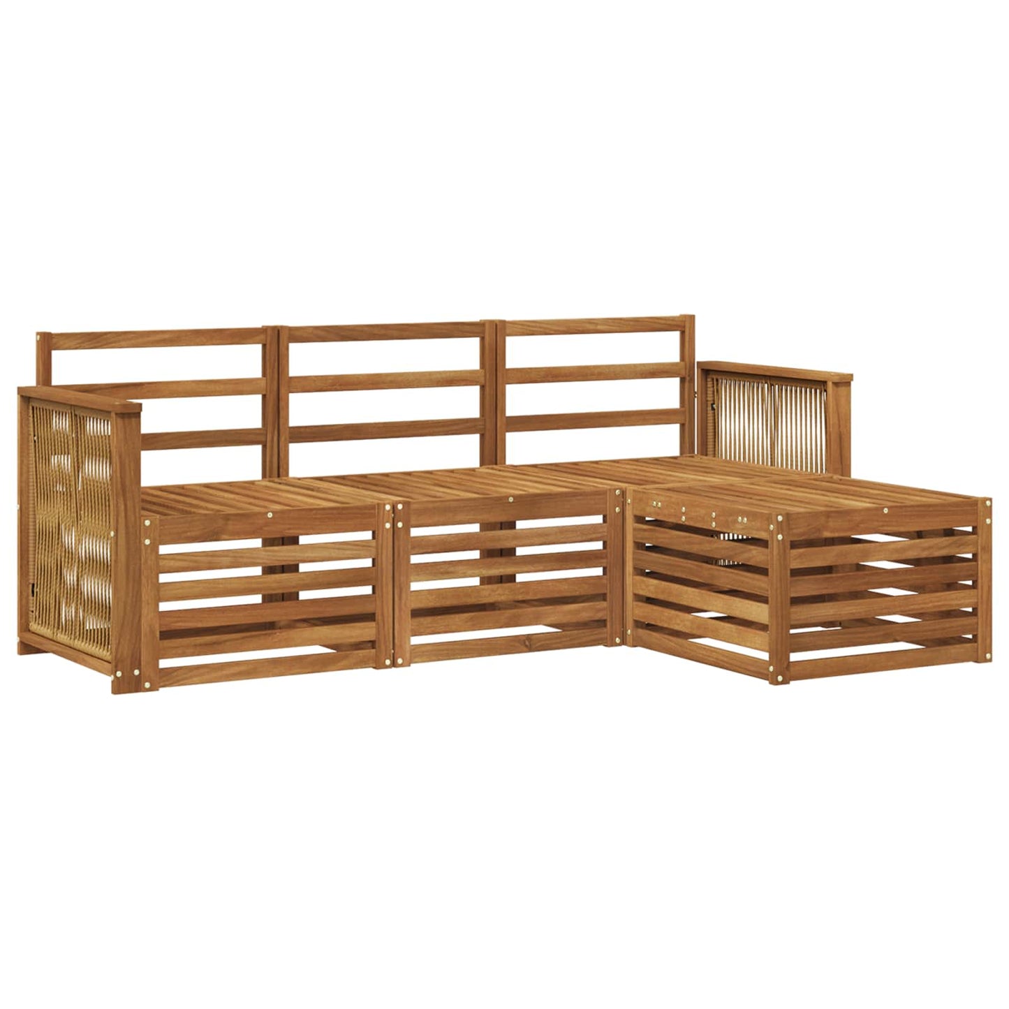 vidaXL Outdoor Sofa Set 4 pcs Natural