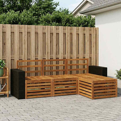 vidaXL Outdoor Sofa Set 4 pcs Natural