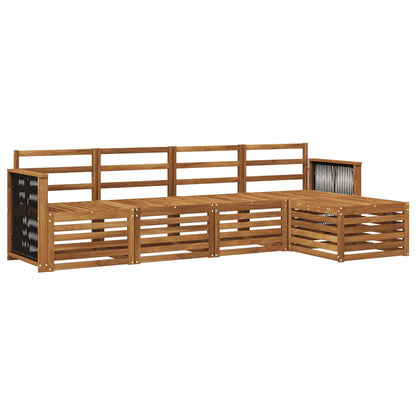 vidaXL Outdoor Sofa Set 5 pcs Natural