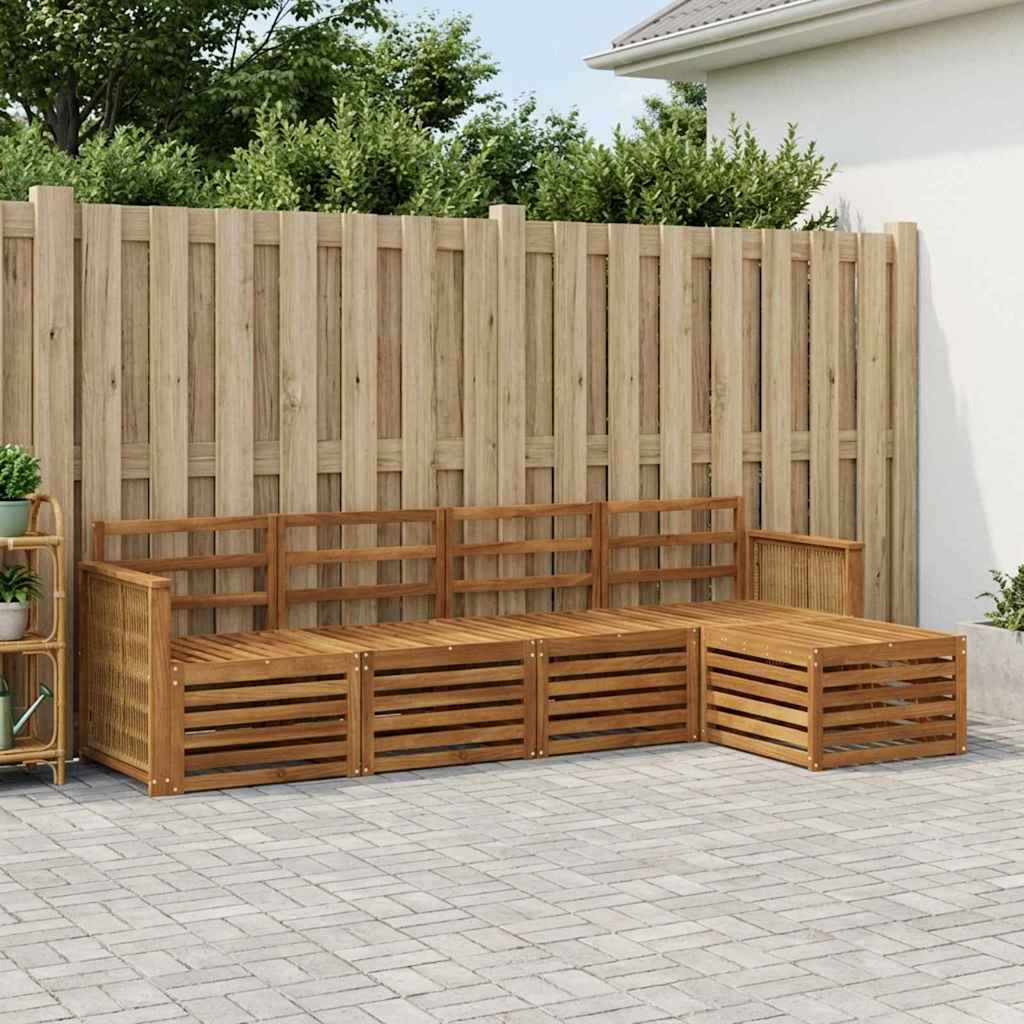 vidaXL Outdoor Sofa Set 5 pcs Natural
