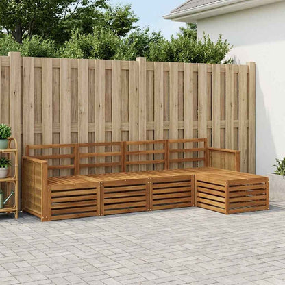 vidaXL Outdoor Sofa Set 5 pcs Natural