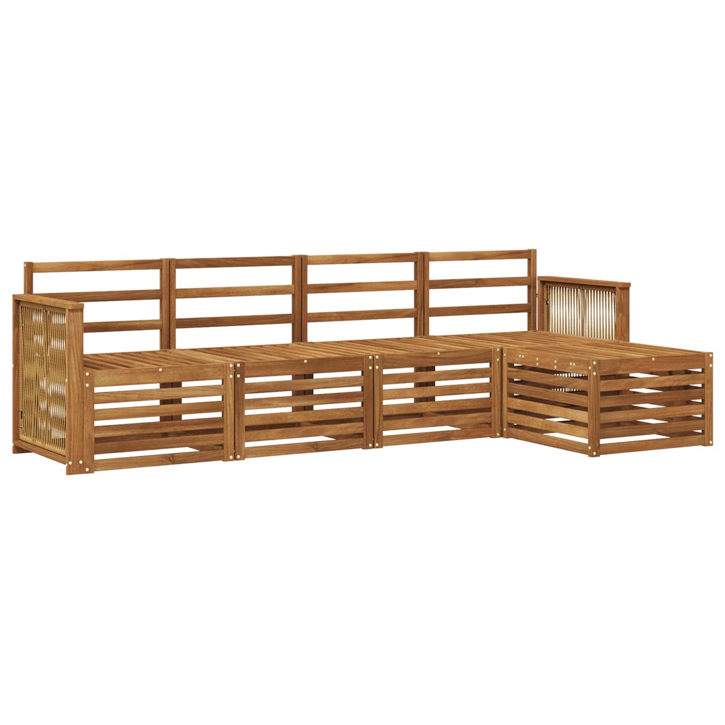 vidaXL Outdoor Sofa Set 5 pcs Natural