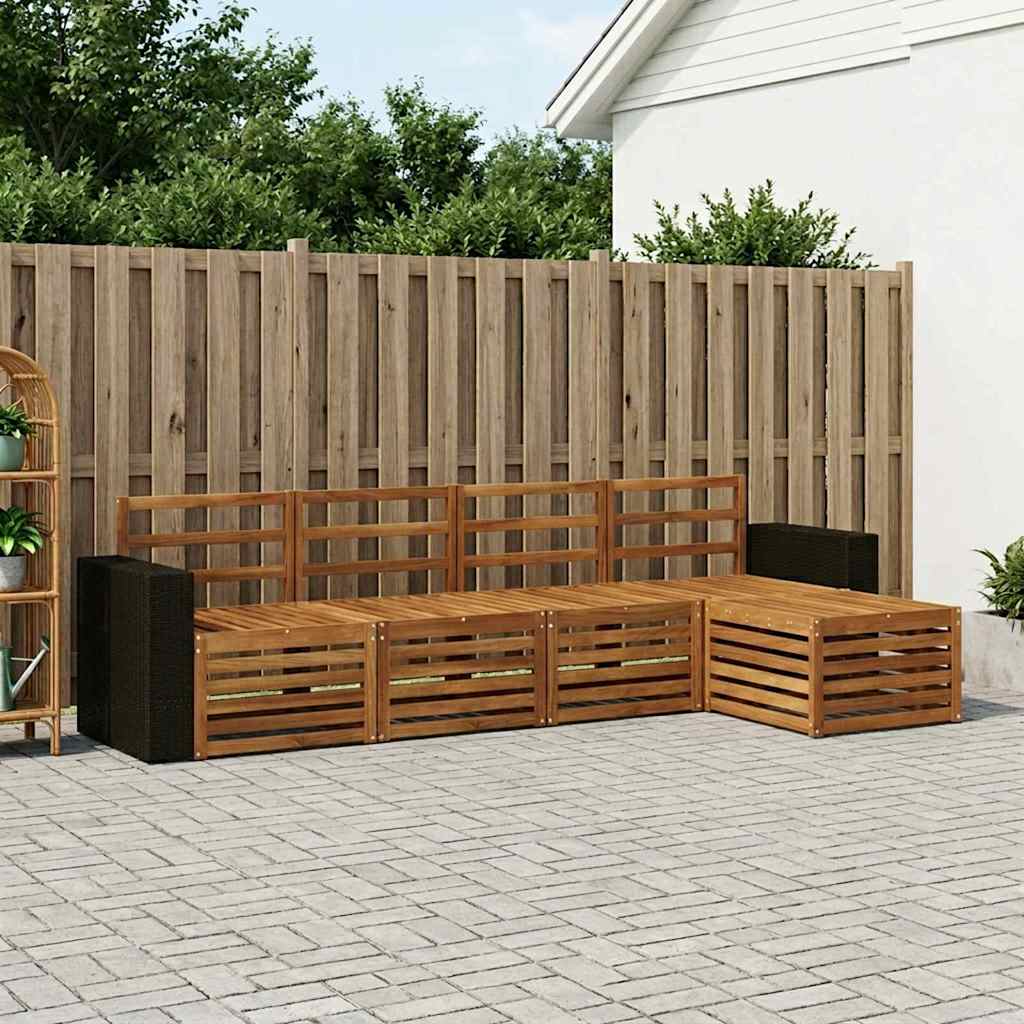vidaXL Outdoor Sofa Set 5 pcs Natural