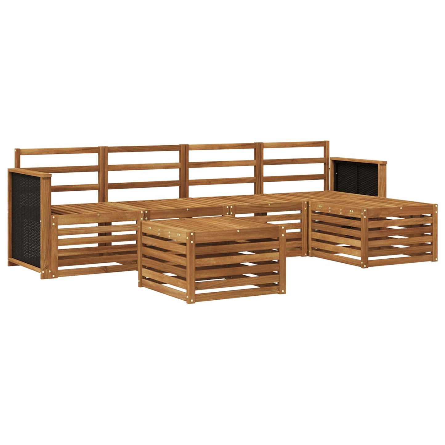 vidaXL Outdoor Sofa Set 6 pcs Natural